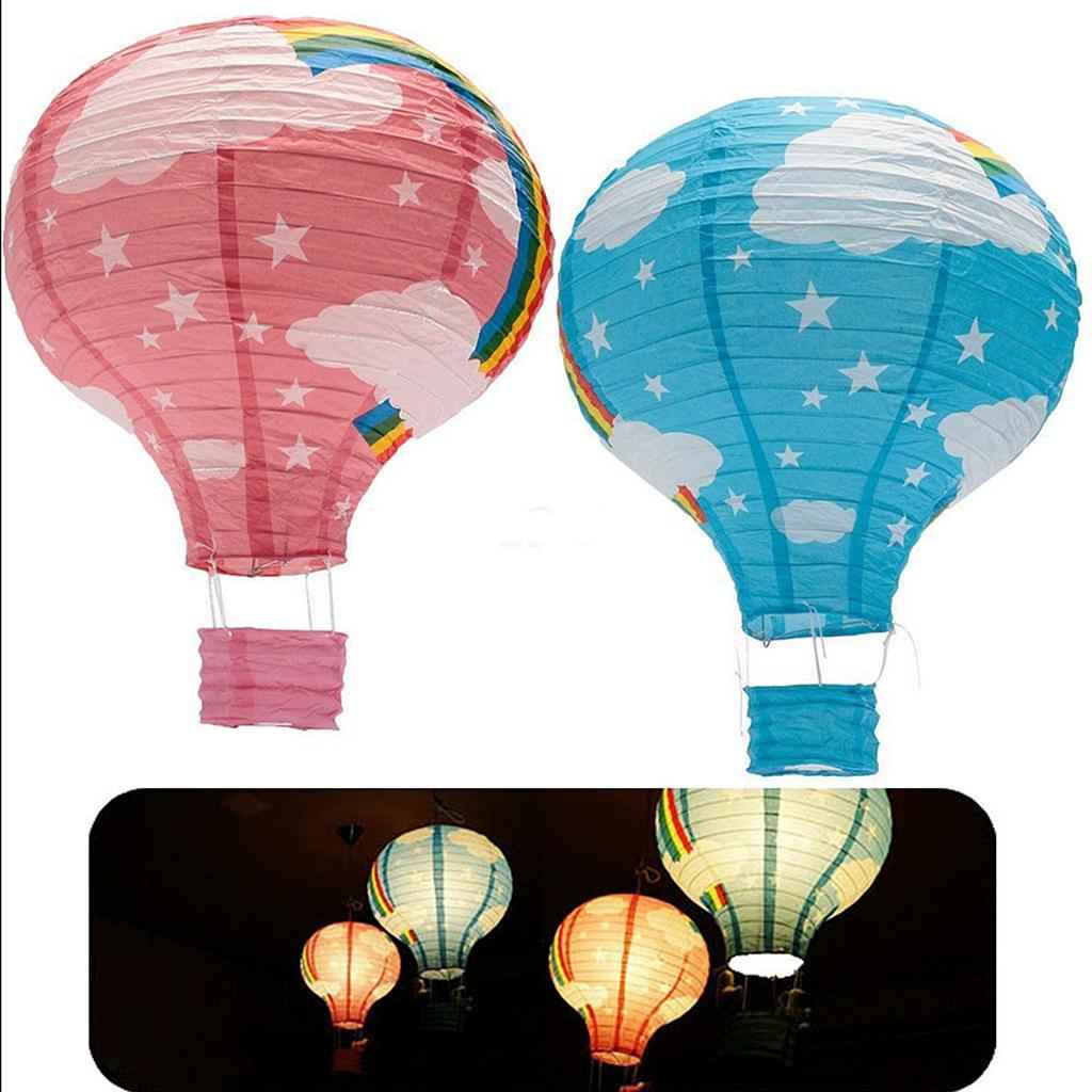 12" Hot Air Balloon Paper Lantern Birthday Wedding Decor Dark Purple+ White