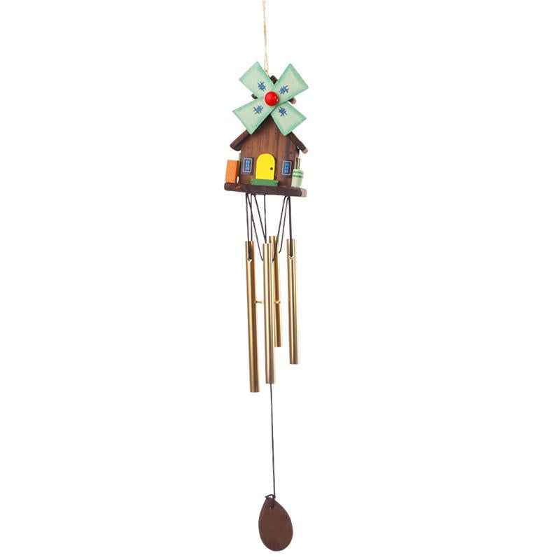 Windmill Amazing Fengshui Lucky Wind Chime Church Bell Hanging Decor 4 Tubes
