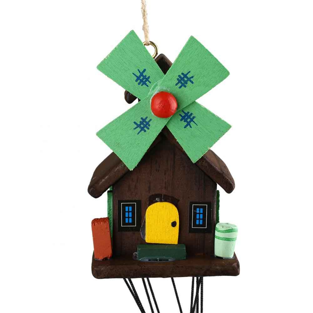 Windmill Amazing Fengshui Lucky Wind Chime Church Bell Hanging Decor 4 Tubes