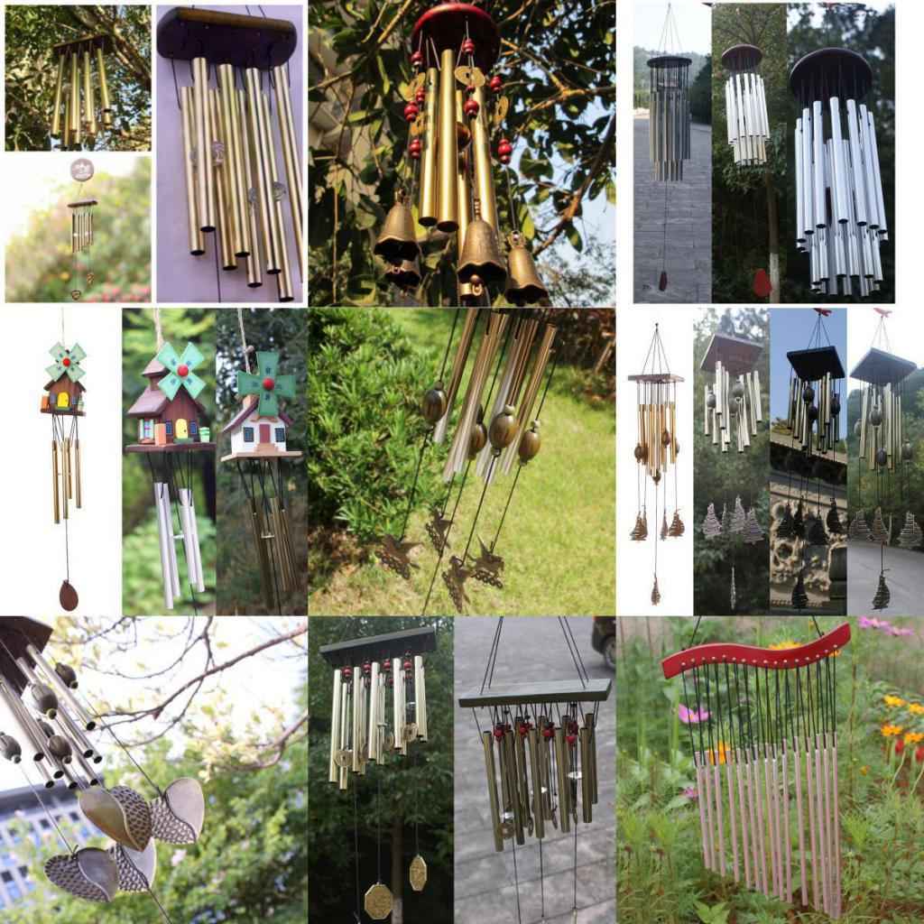 Windmill Amazing Fengshui Lucky Wind Chime Church Bell Hanging Decor 4 Tubes
