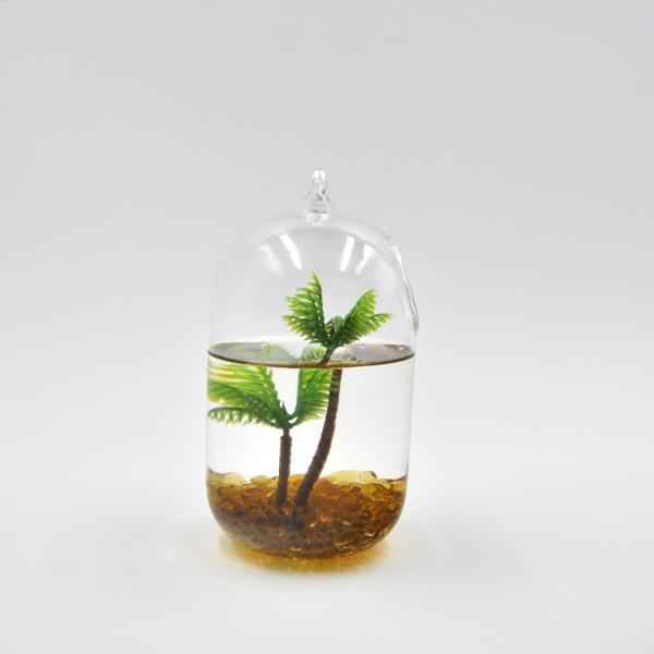 Chic Plastic Aquarium Coconut Trees Fish Tank Plants Ornament Decoration 1pcs
