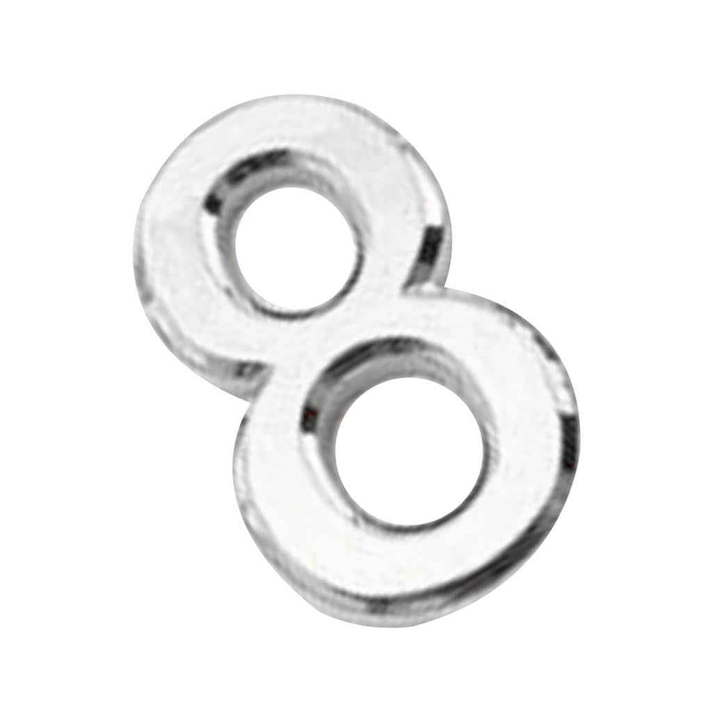 2" Silver Plastic Door Number Plaque Sign For House Garage Office Building 8
