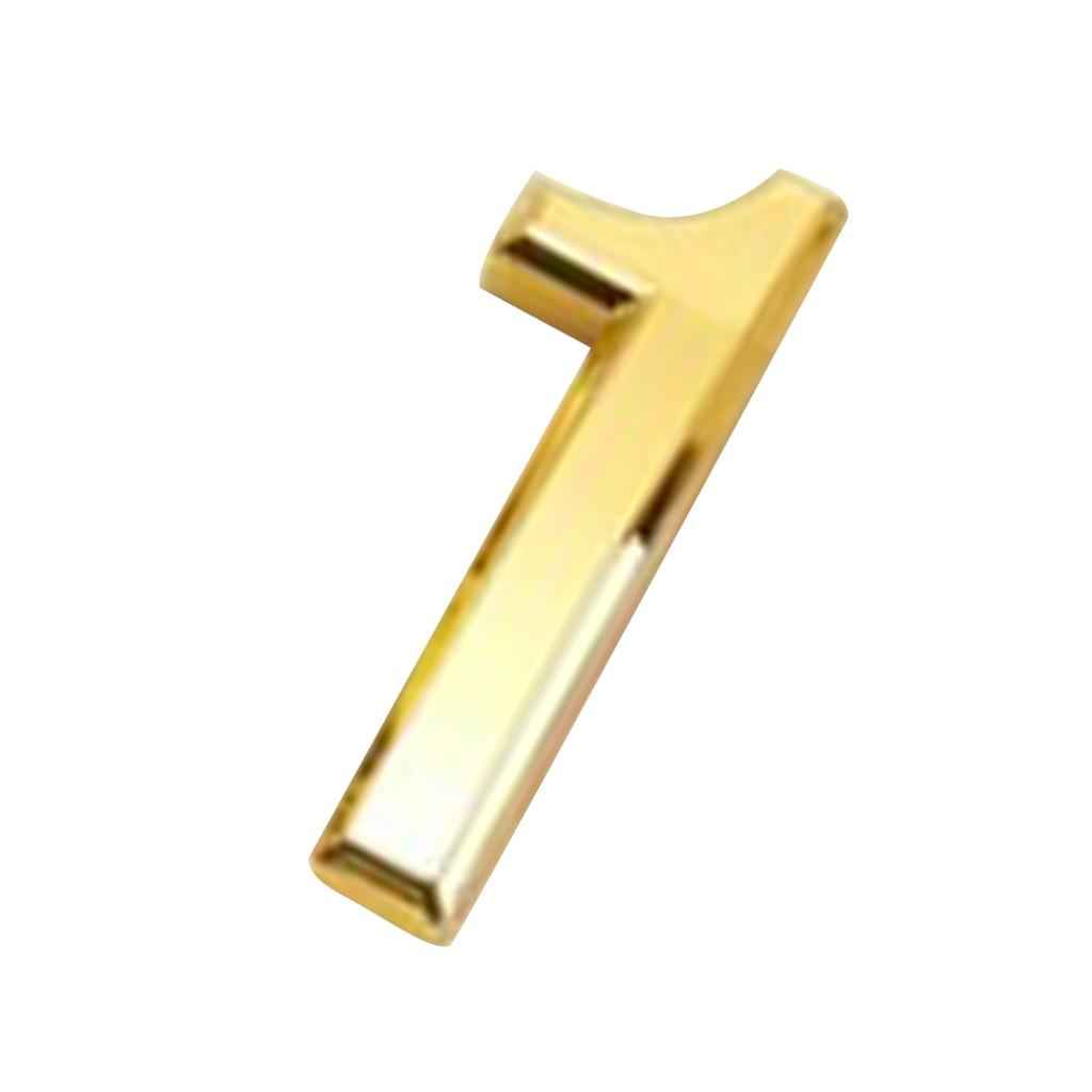 Golden Plastic Self-Adhesive House Hotel Door Number  Sticky Numeric Digit 1