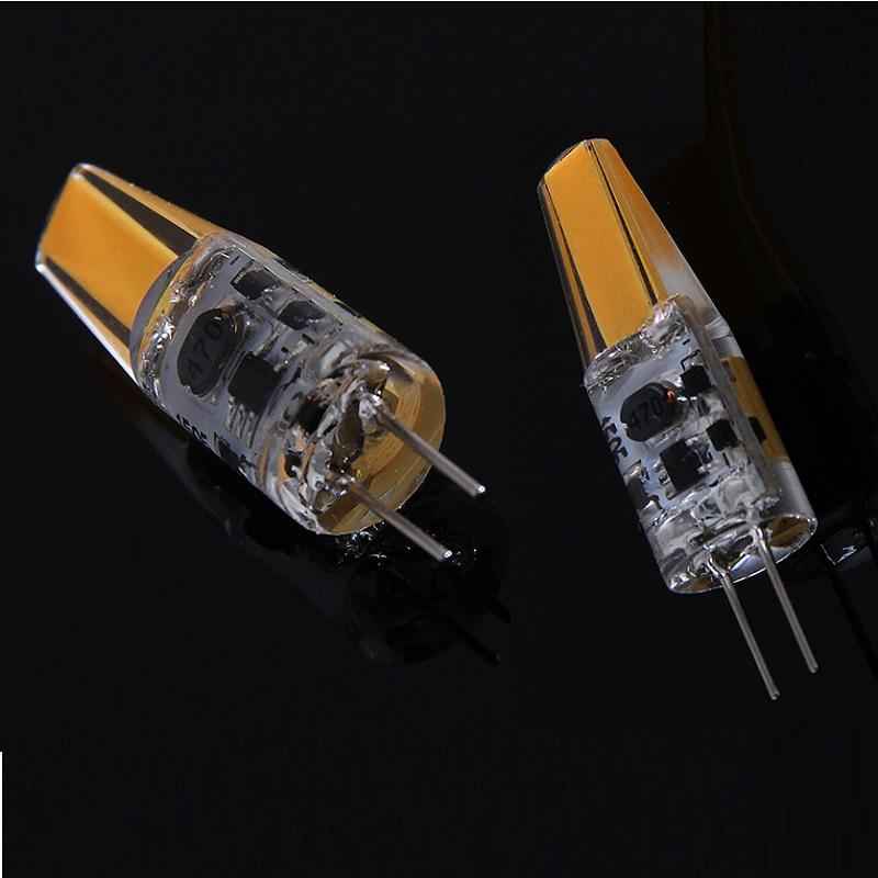 G4 Base LED Bulb COB LED Light AC/DC 12V 3W Crystal Silicone Warm WHT 3000K