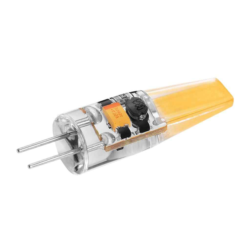 G4 Base LED Bulb COB LED Light AC/DC 12V 3W Crystal Silicone Warm WHT 3000K