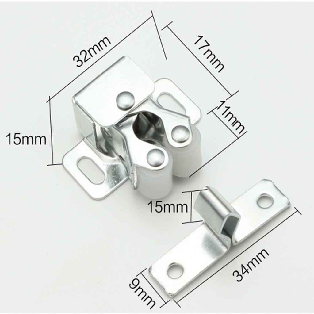 Hardware Roller Catch Set Cabinet Door Spring Loaded Stopper Latch