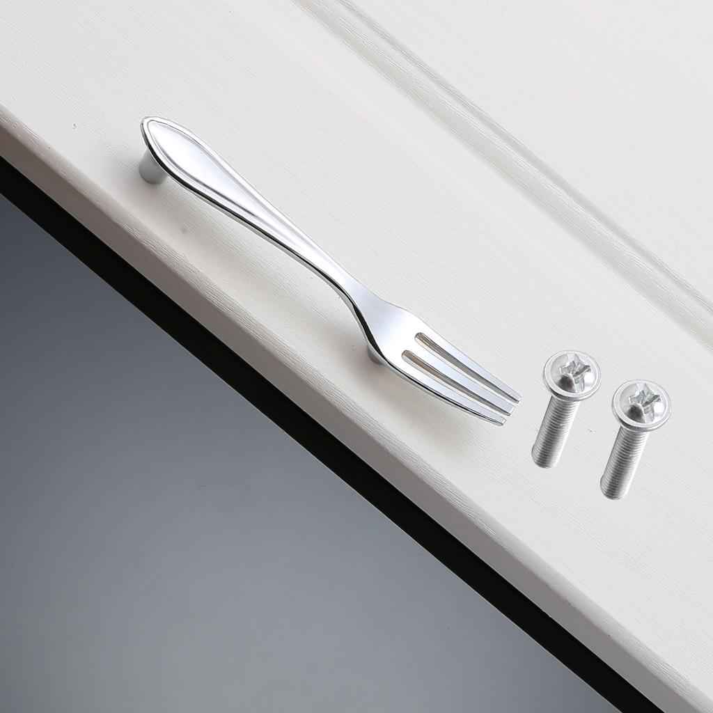 Creative Fork Pull Handle Kitchen Cabinet Cupboard Door Knob 120mm Chrome