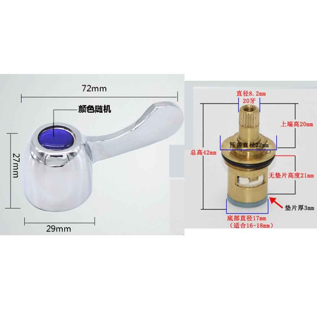 Copper Ceramic Faucets Fittings Water Mixer Taps Single Valve Handle 40g
