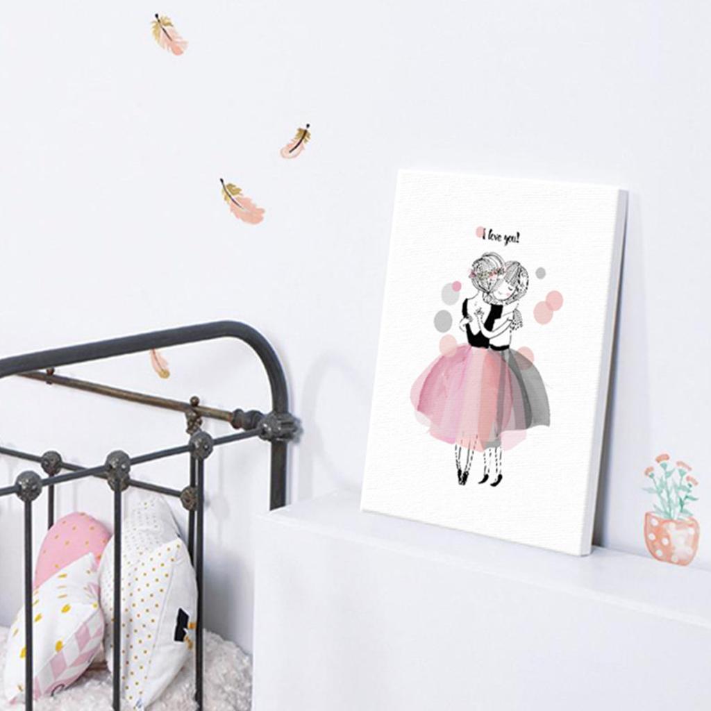 3Pcs Modern Canvas Oil Painting Wall Art Hanging Decor Ballet Girl 30x40cm