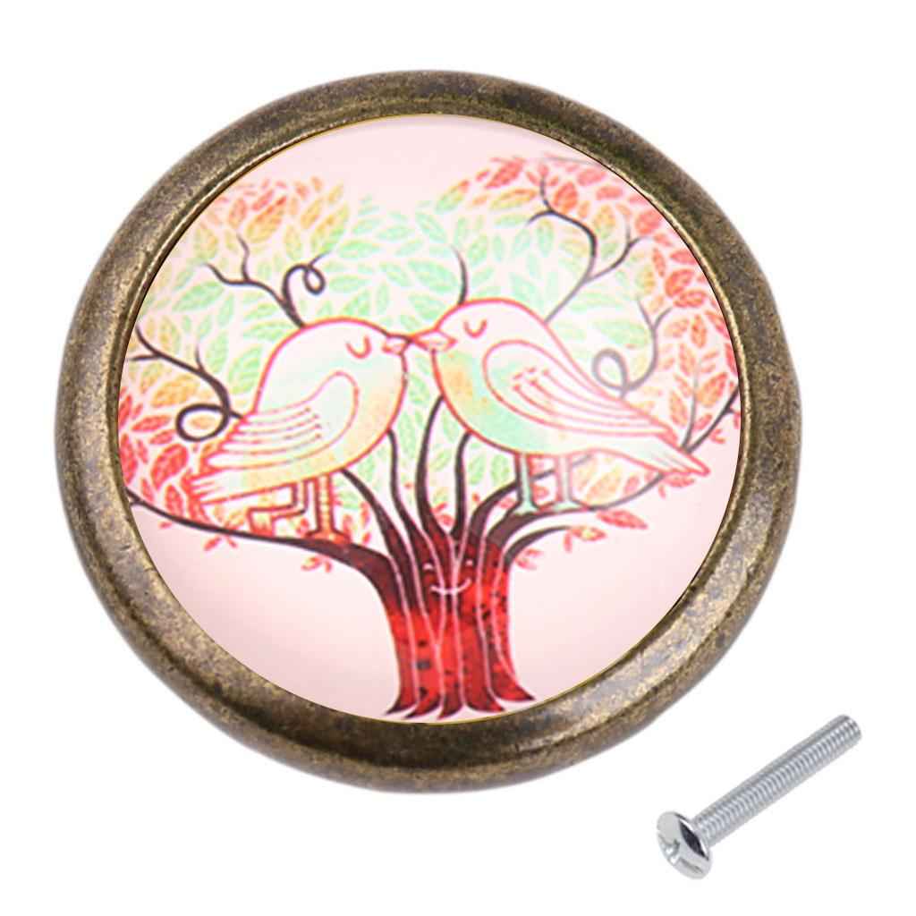 Tree Pattern Pull Knob Handle for Cabinet Drawer Cupboard Door Bin Box 5#