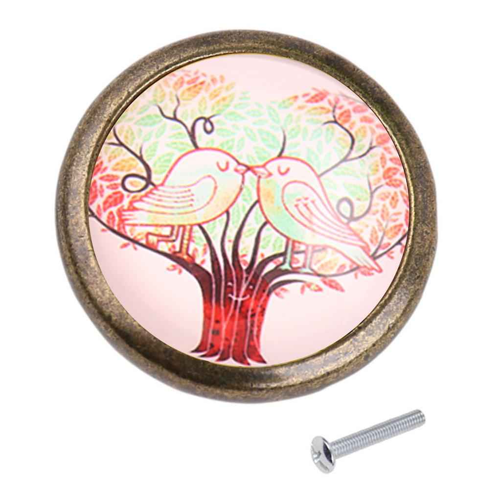 Tree Pattern Pull Knob Handle for Cabinet Drawer Cupboard Door Bin Box 5#