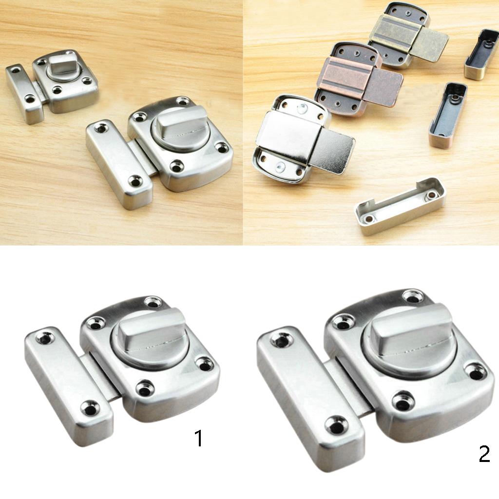 3Pieces Door Turn Bolt Lock Stainless Steel Toilet Privacy Latch Size S
