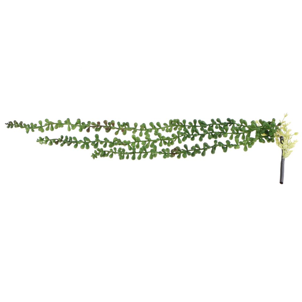 4x Artificial Flower String of Pearls Wall Hanging Succulents Plants Green