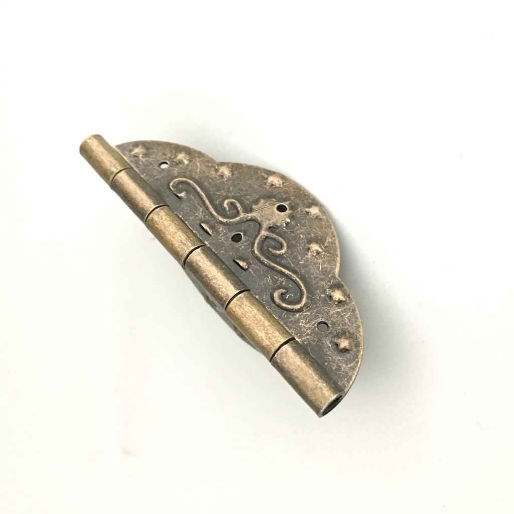 Vintage Antique Brass Mini Hinges for Wooden Furniture Box Hardware #5