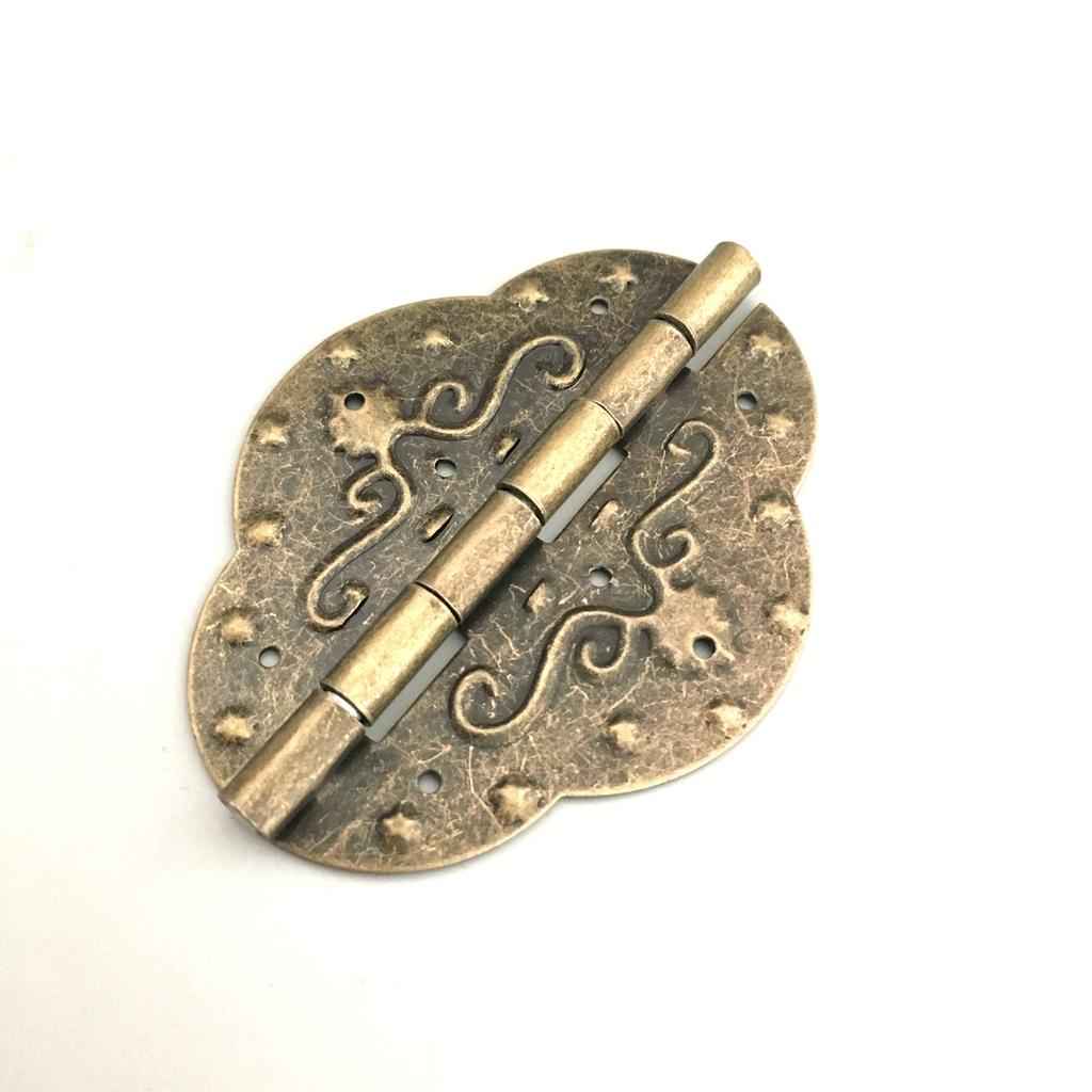 Vintage Antique Brass Mini Hinges for Wooden Furniture Box Hardware #5