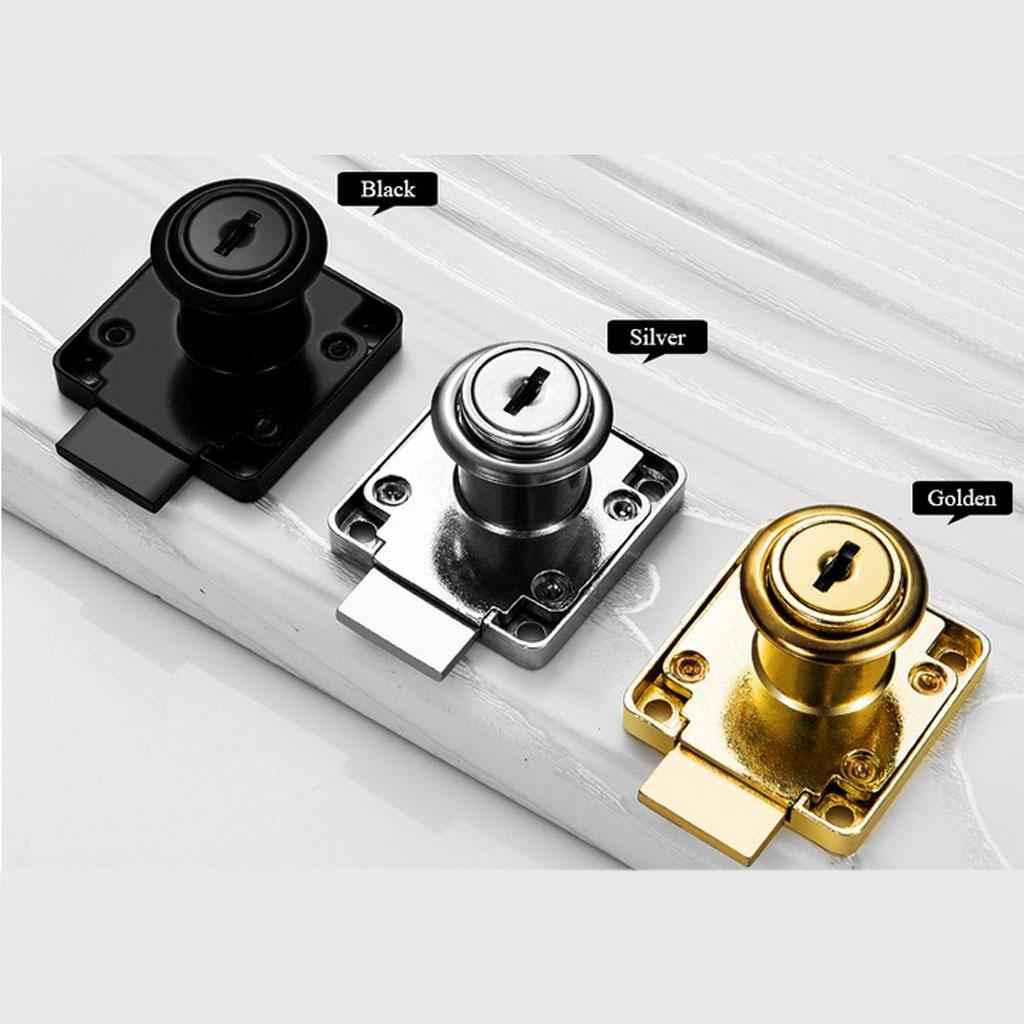 Office Desk Drawer Locker Cupboard Closet Security Lock Black 22mm