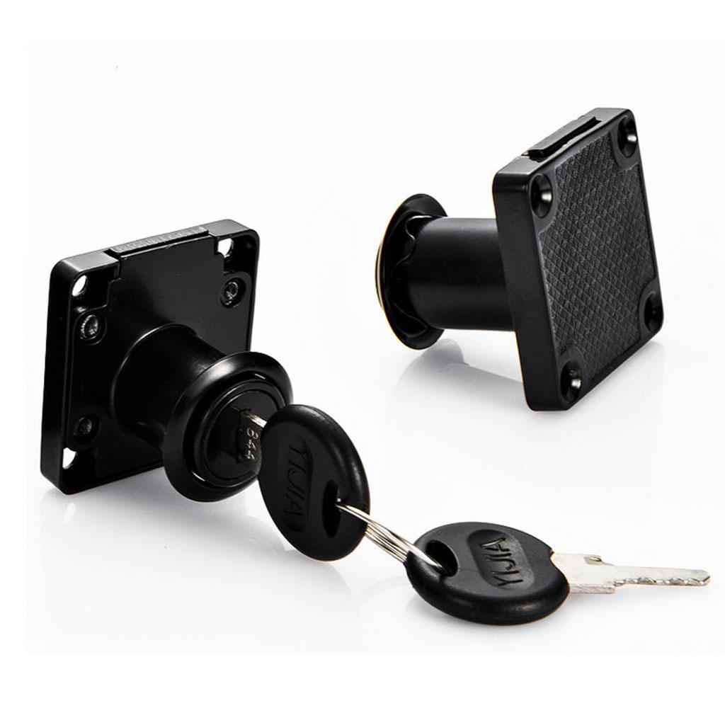Office Desk Drawer Locker Cupboard Closet Security Lock Black 22mm