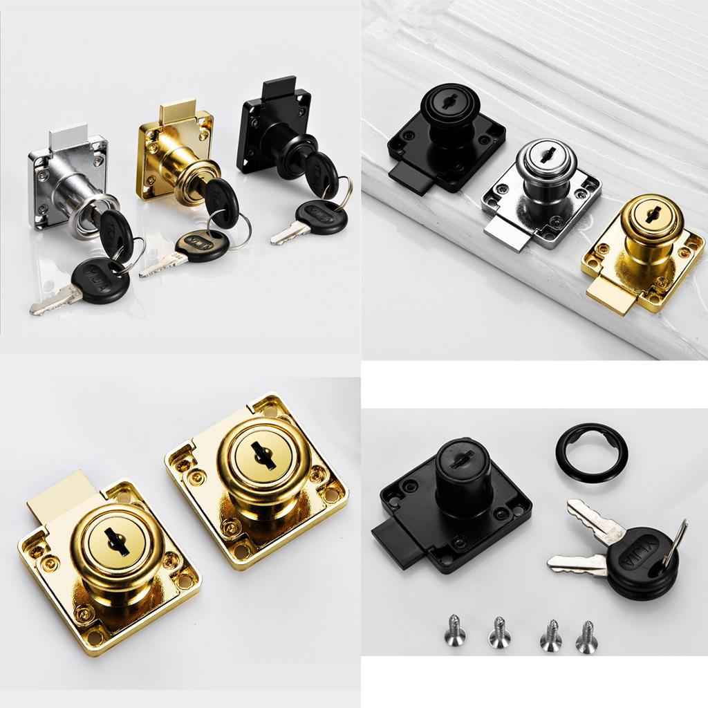 Office Desk Drawer Locker Cupboard Closet Security Lock Black 22mm
