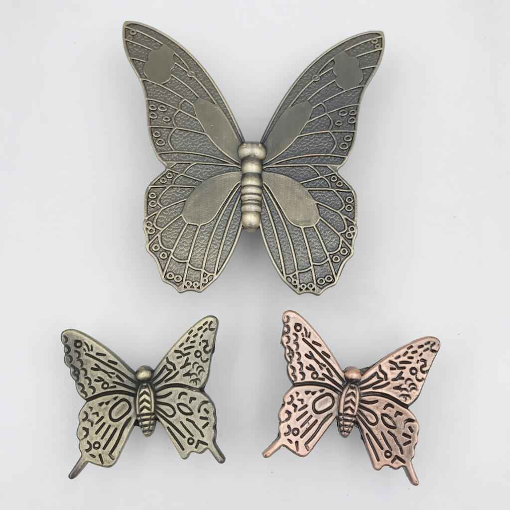 Antique Butterfly Door Cabinet Drawer Cupboard Wardrobe Pull Handle Bronze_L