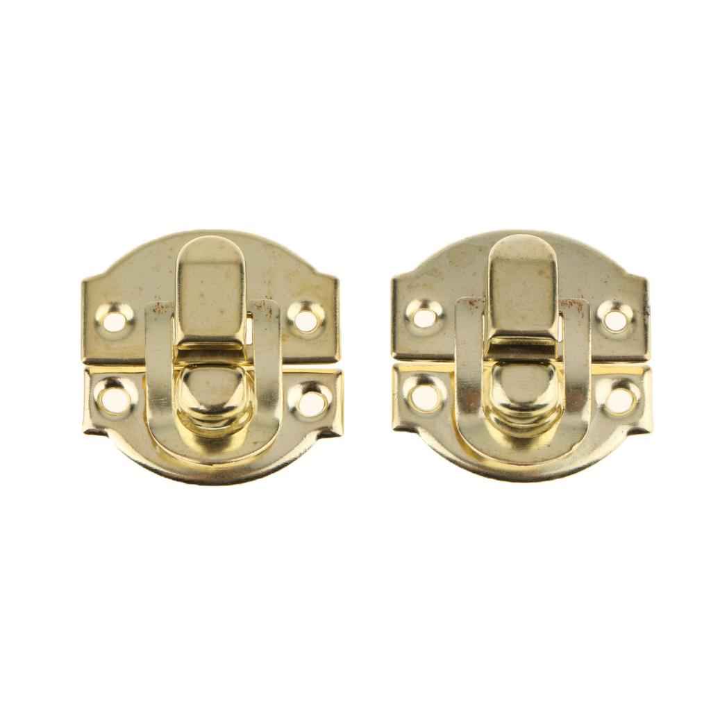 12Pcs Antique Buckle Alloy Box Buckle Wooden Box Lock Craft Hardware Yellow