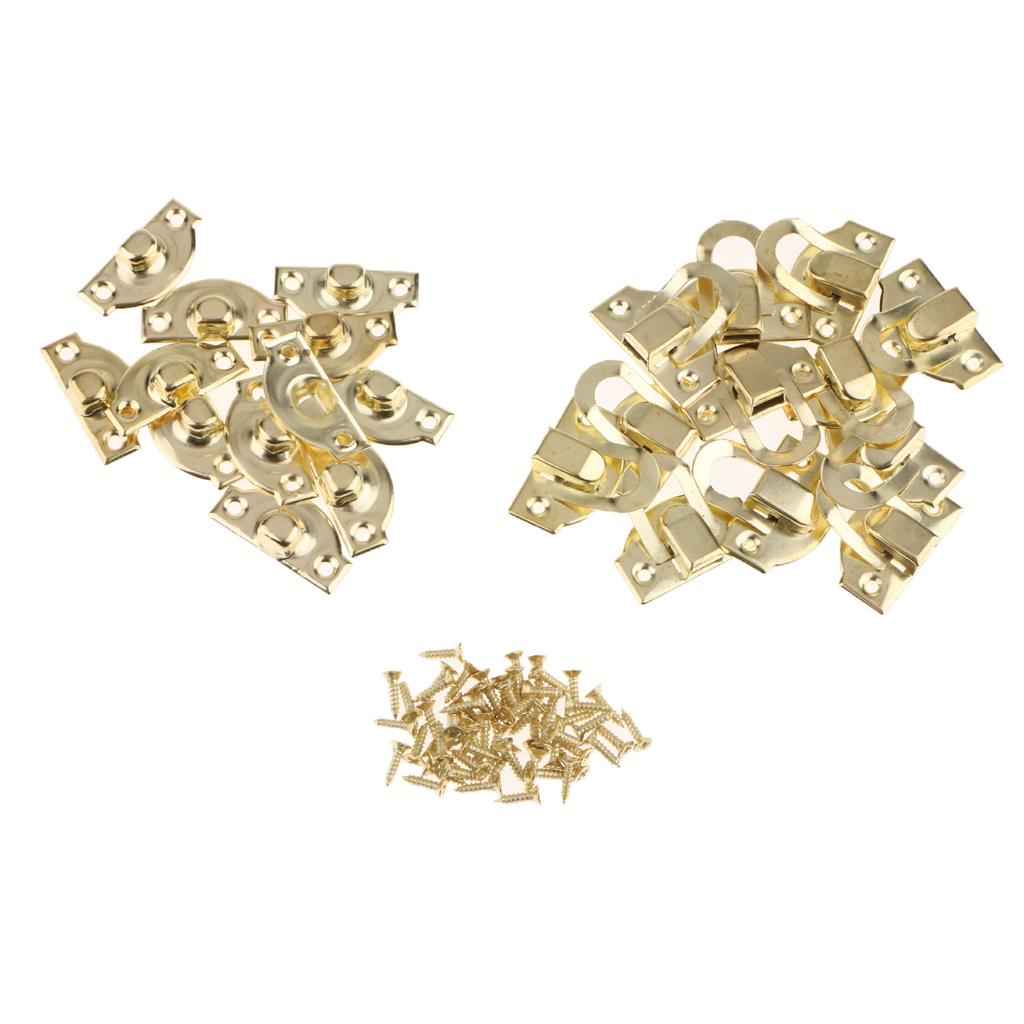 12Pcs Antique Buckle Alloy Box Buckle Wooden Box Lock Craft Hardware Yellow