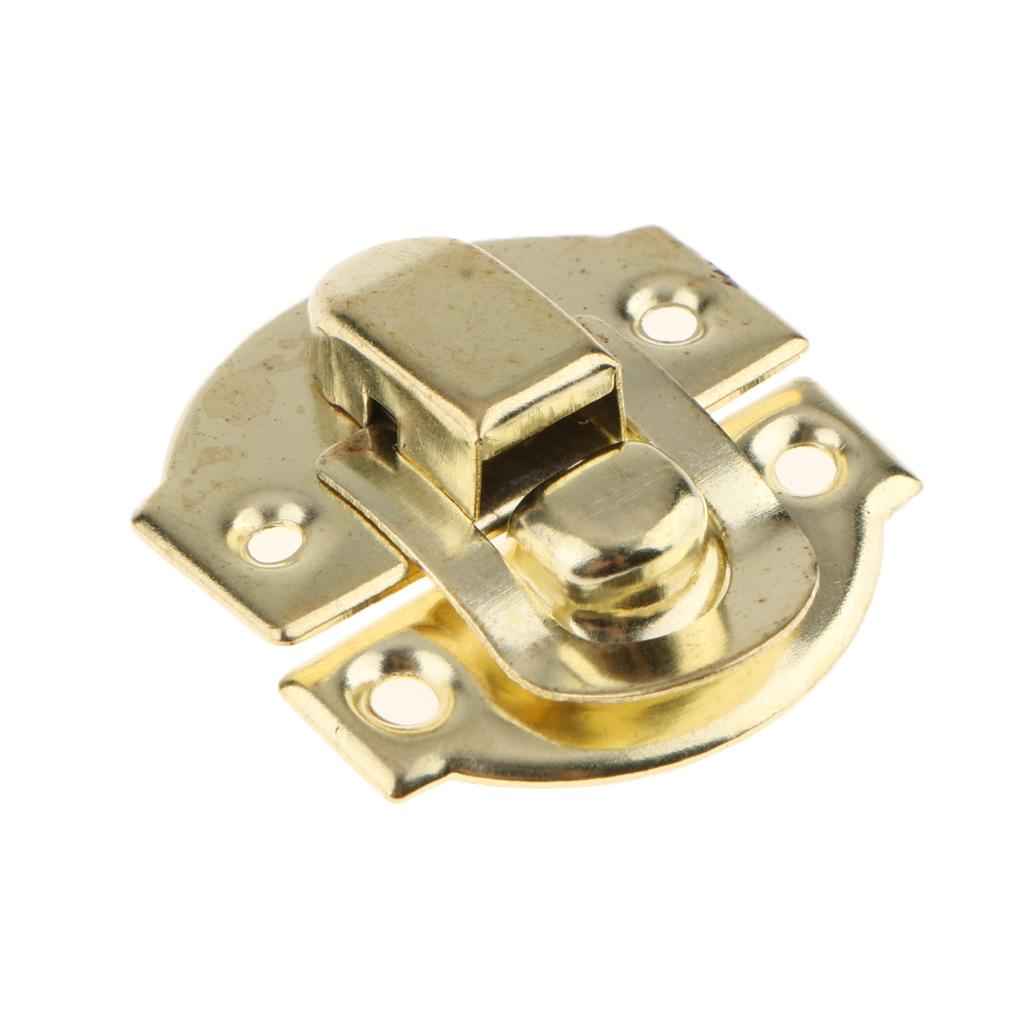12Pcs Antique Buckle Alloy Box Buckle Wooden Box Lock Craft Hardware Yellow