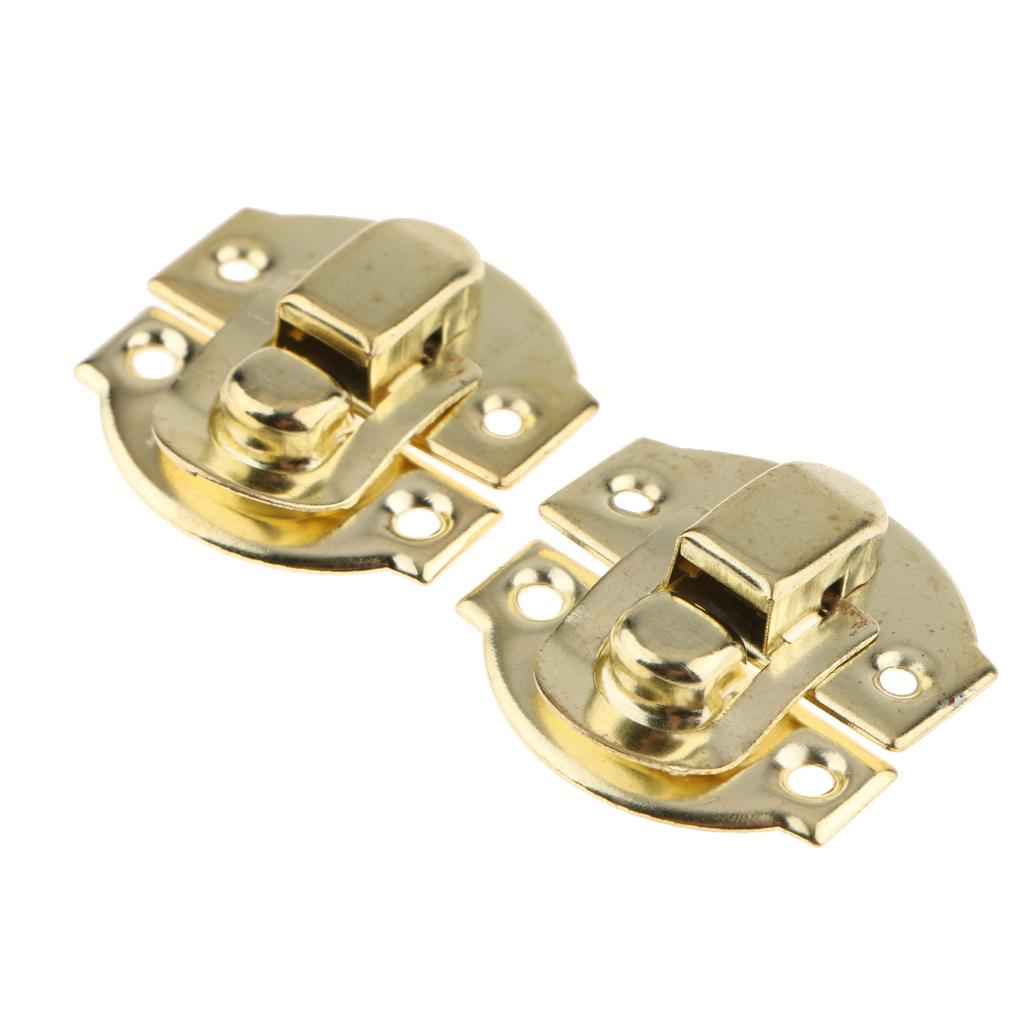 12Pcs Antique Buckle Alloy Box Buckle Wooden Box Lock Craft Hardware Yellow