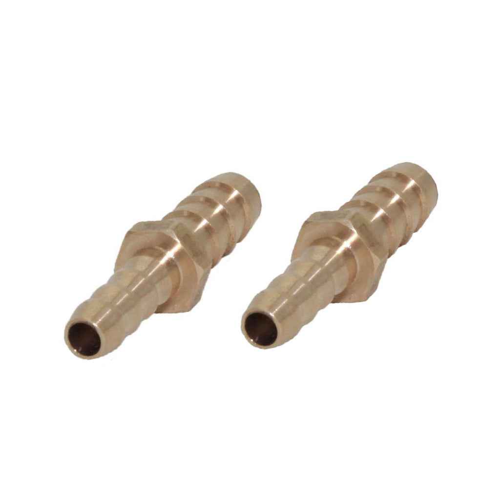 2x Brass Barbed Male to Male Straight Hose Pipe Fitting Coupler Connector #3