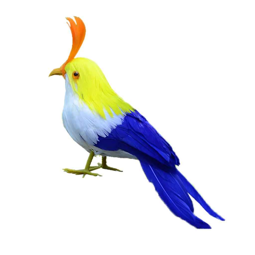 Lifelike Perched Woodland Birds Artificial Feathered Bird Crafts Decor #2