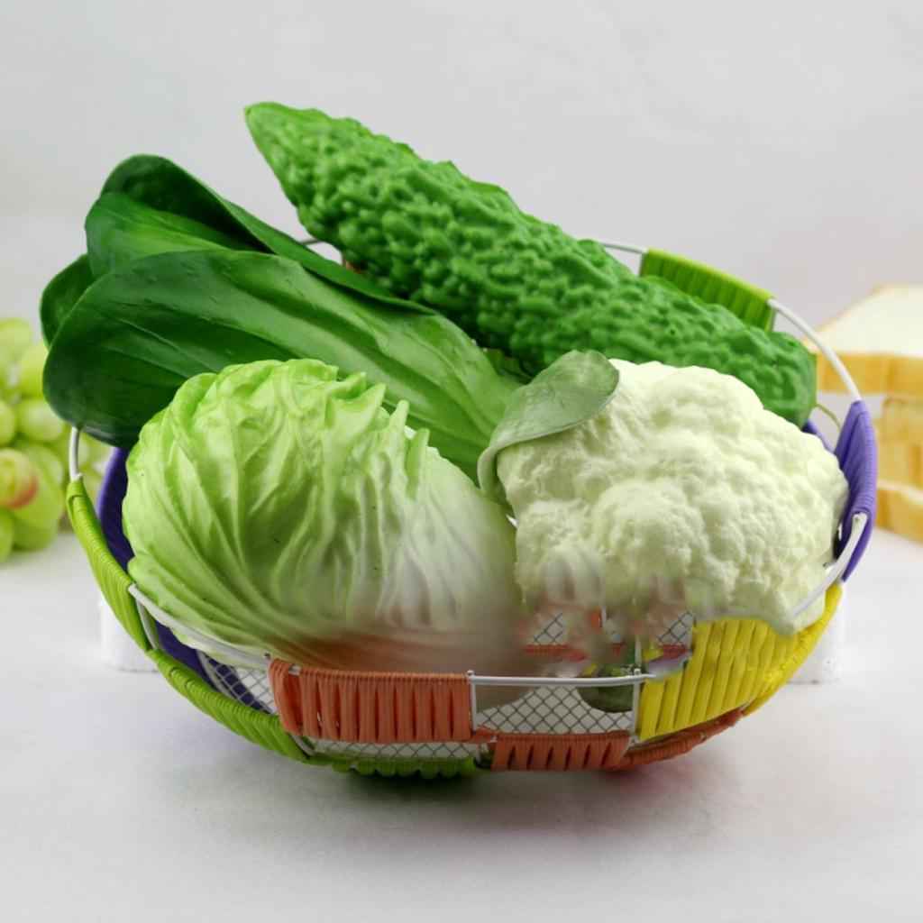 Artificial Vegetable Home Kitchen Cabinet Window Table Display short cabbage