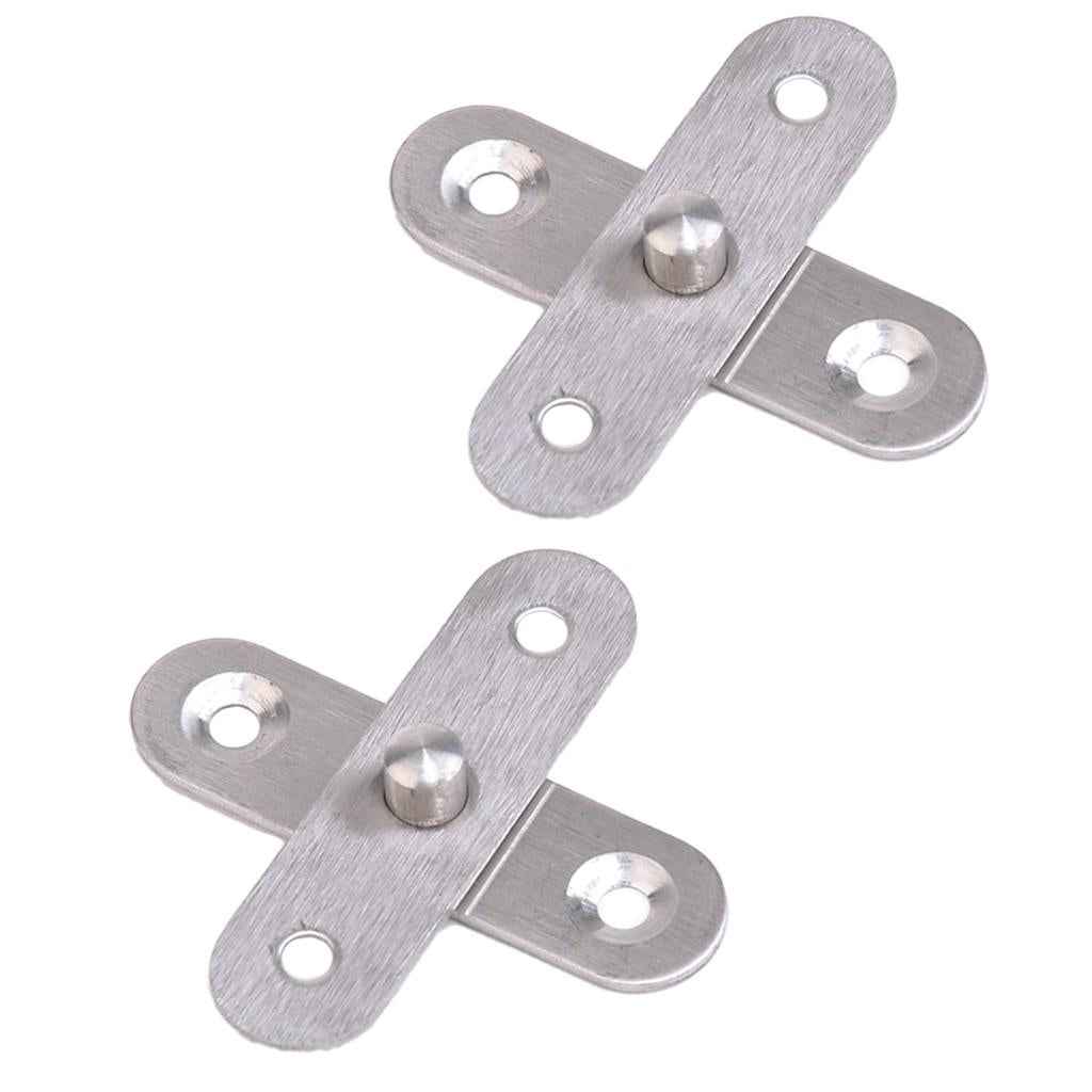 2Pcs Stainless Steel Concealed 360 Degree Rotary Hinge Revolving Door Hinge