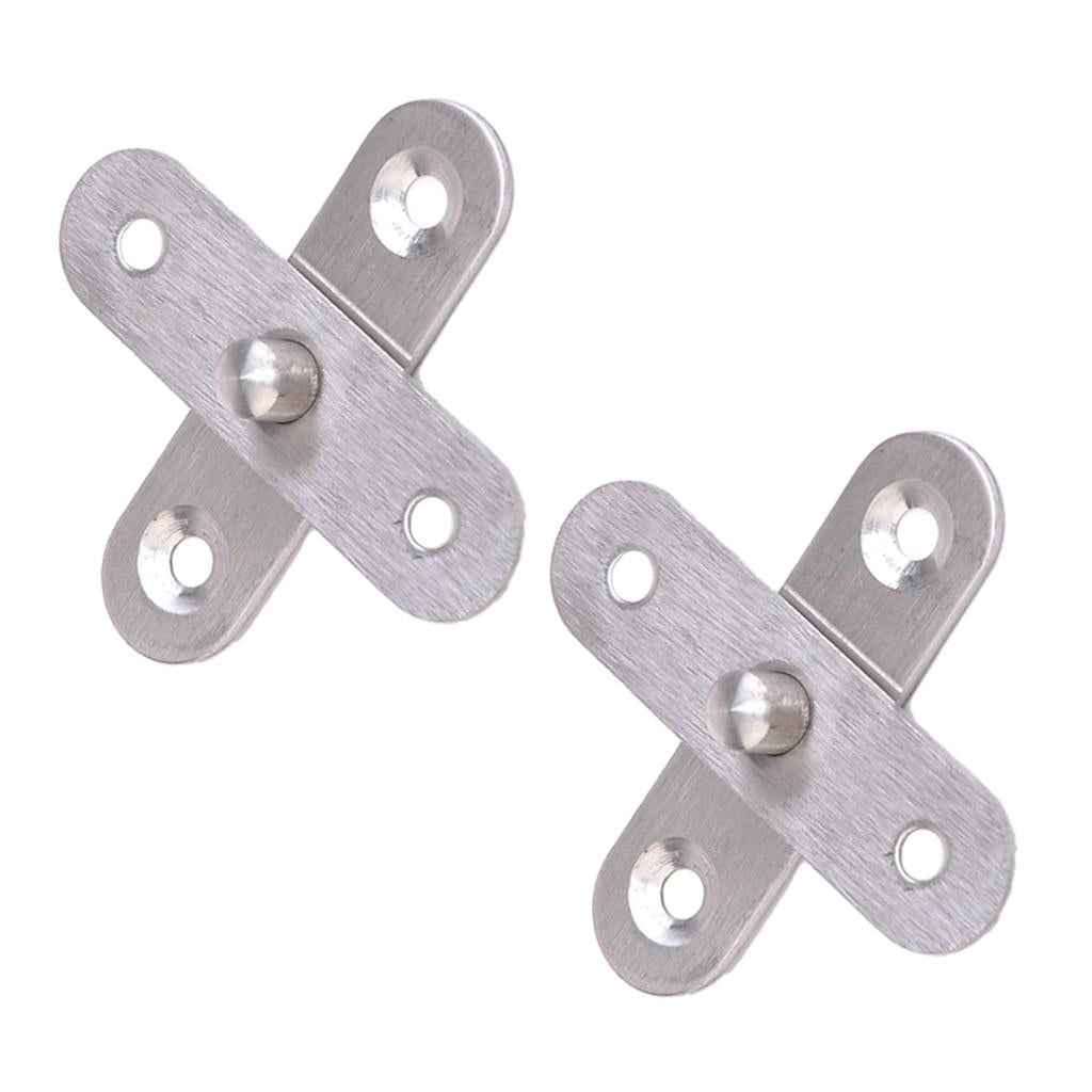 2Pcs Stainless Steel Concealed 360 Degree Rotary Hinge Revolving Door Hinge