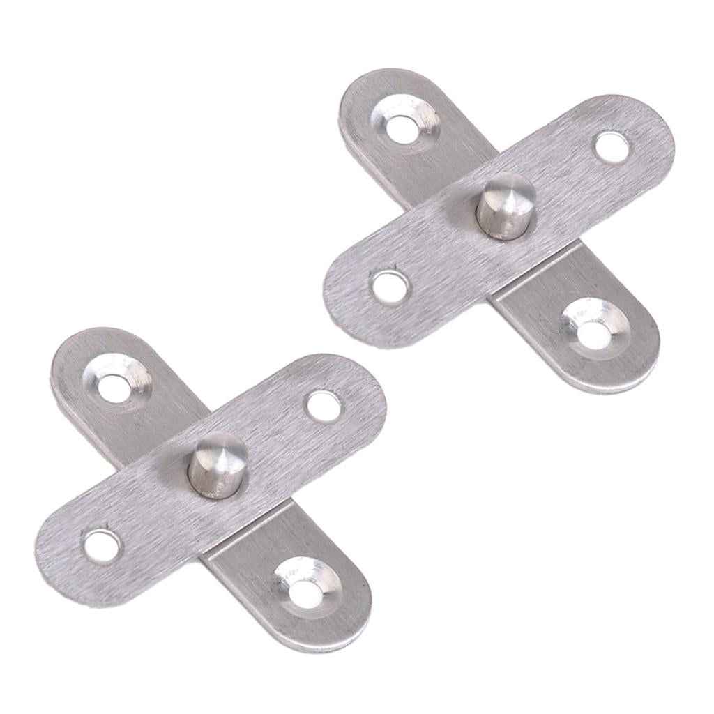 2Pcs Stainless Steel Concealed 360 Degree Rotary Hinge Revolving Door Hinge
