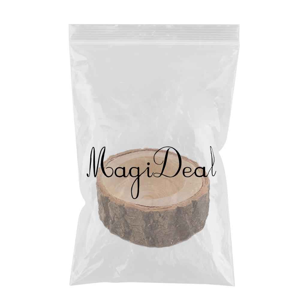 Tree Stump Wooden Candle Holder Tea Light Holder  Wedding Decoration 2.5cm
