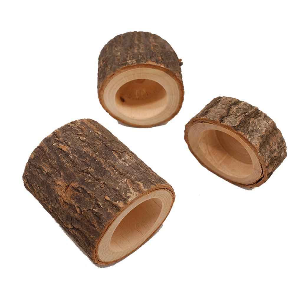 Tree Stump Wooden Candle Holder Tea Light Holder  Wedding Decoration 2.5cm