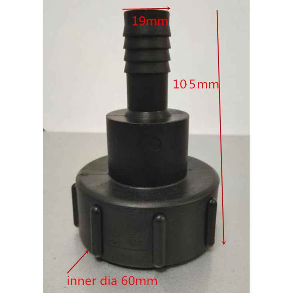 Plastic IBC Tank Adapter Hose Fittings 19mm Export