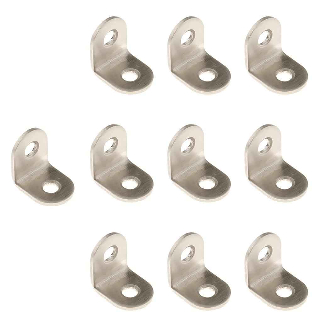 10pcs Thickened Steel Angle Fasteners Bracket Straight Angle 20x20x16mm
