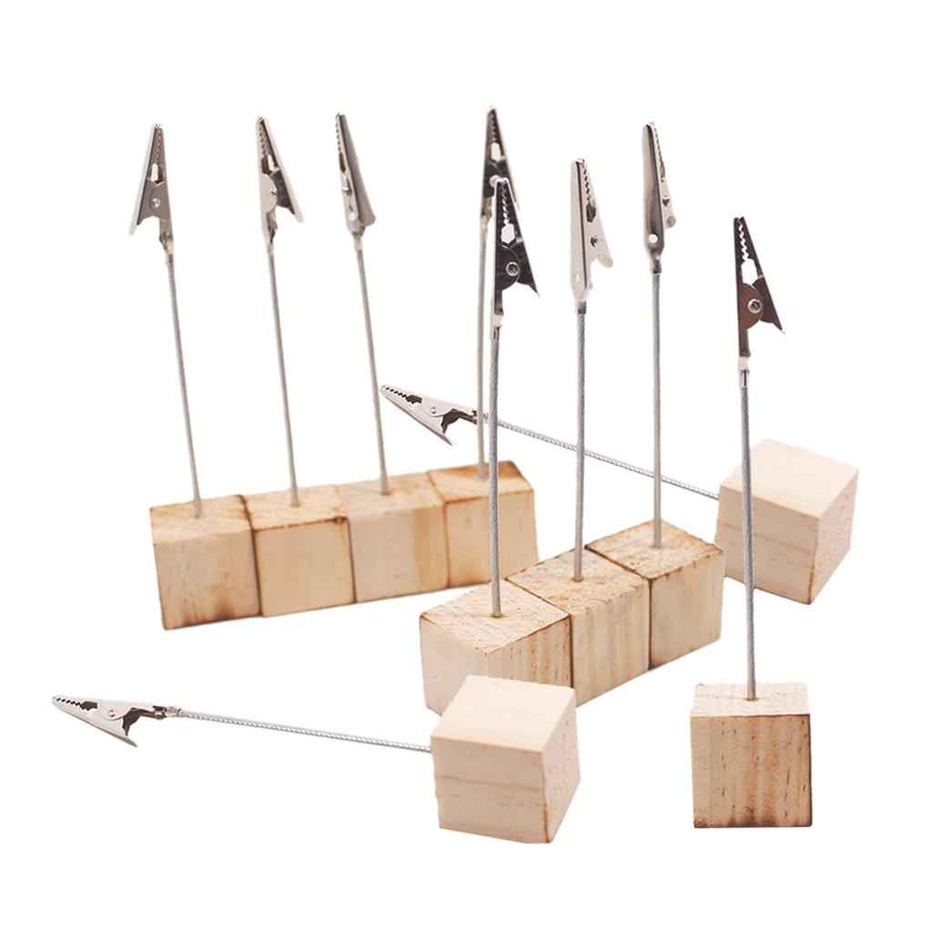 10pcs Wooden Name Card Clips for Wedding ,Photo Display Home Bar Decoration