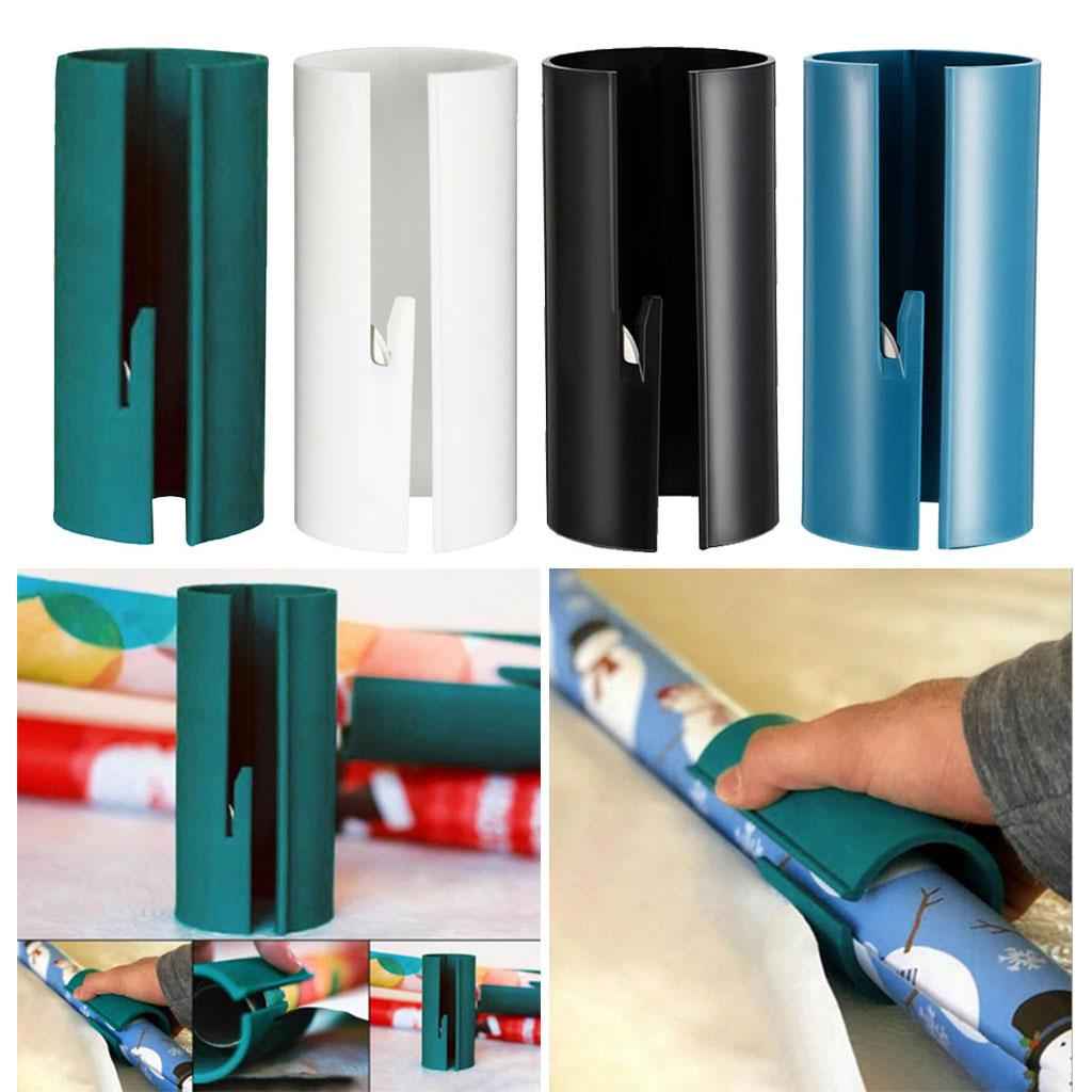 Present Packing Wrapping Paper Roll Cutter Cutting Tool Safe 13x5.5cm Green