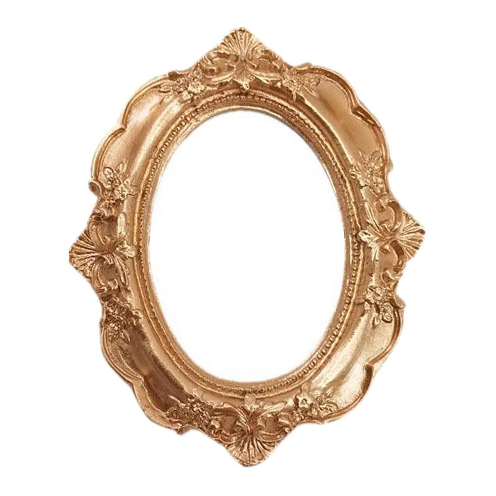 Vintage Photo Frame Carved Lace Resin Mini Picture Frame Photo Props Oval