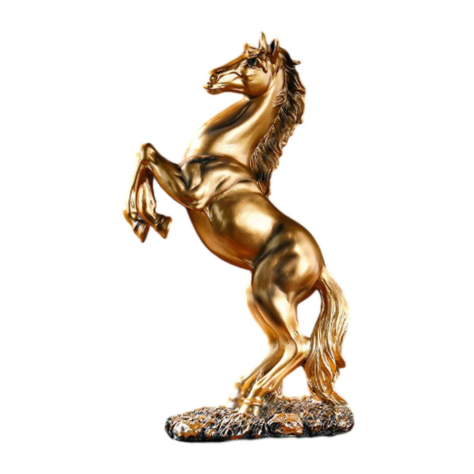 Horse Statue Home Decoration Sculpture Resin Modern Decorative Figure Copper