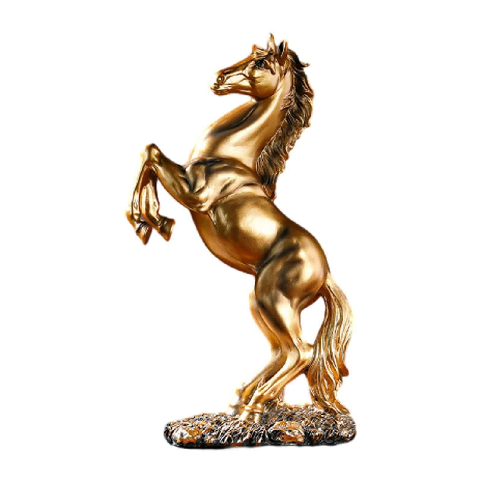 Horse Statue Home Decoration Sculpture Resin Modern Decorative Figure Copper