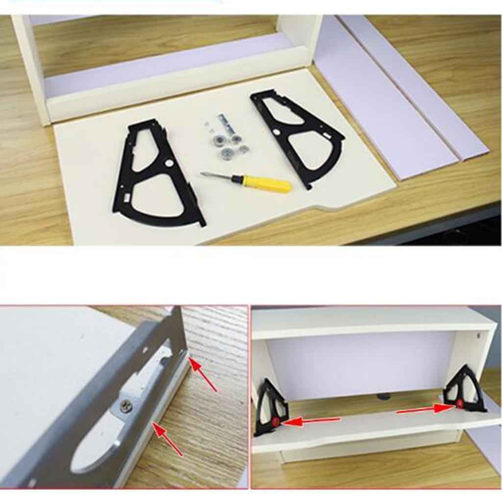 Thickened Shoes Drawer Cabinet Hinges Flip Frame Turing Rack Heavy Duty Black 1 Layer