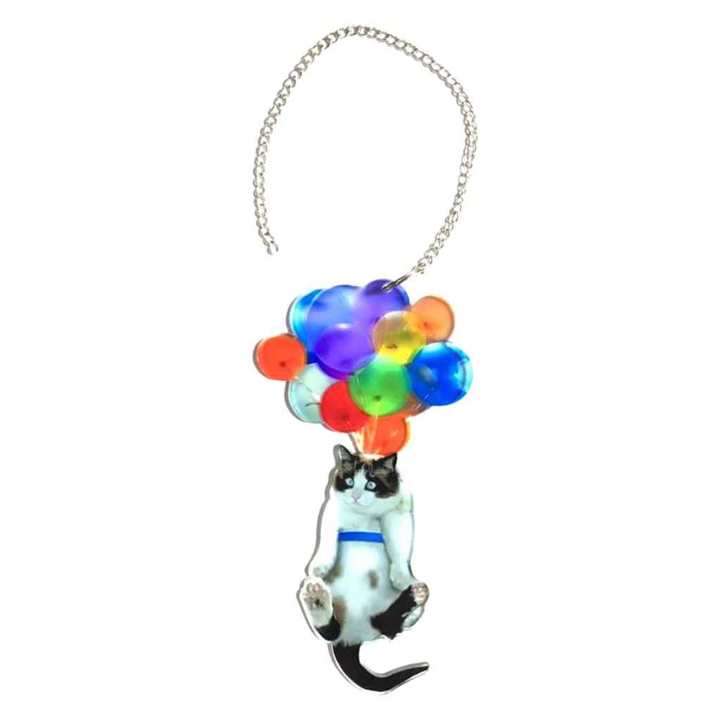 Rear View Mirror Pendant Acrylic Handbag Cellphone Keyring Hanging Ornament