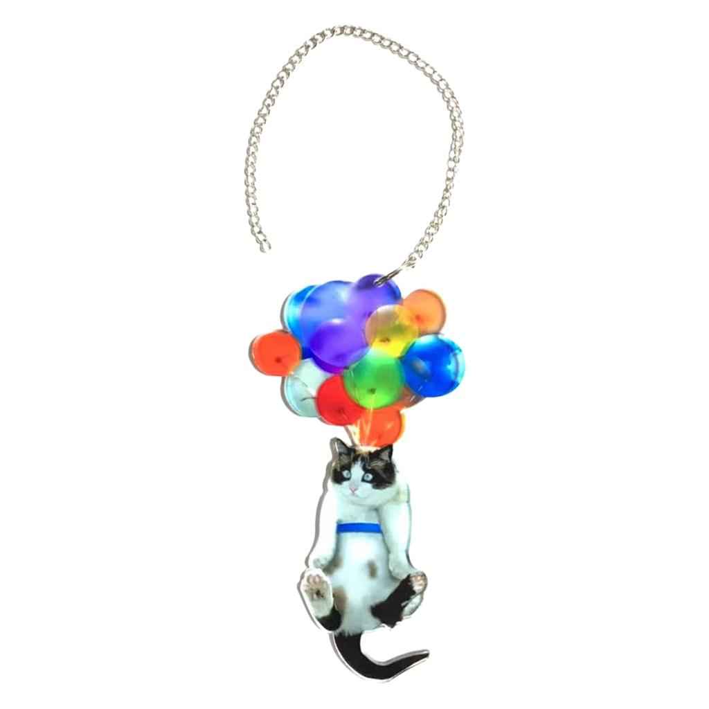 Rear View Mirror Pendant Acrylic Handbag Cellphone Keyring Hanging Ornament