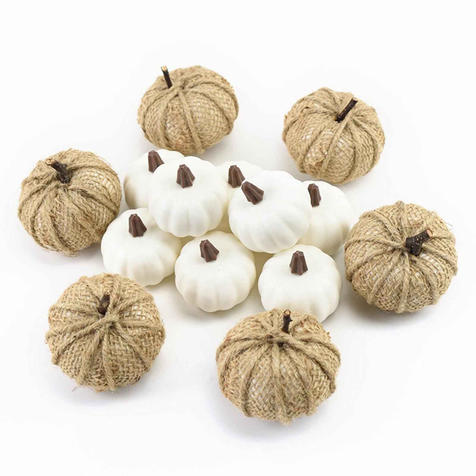 Rustic Harvest Foam Artificial Pumpkins for Halloween Decorations Decor