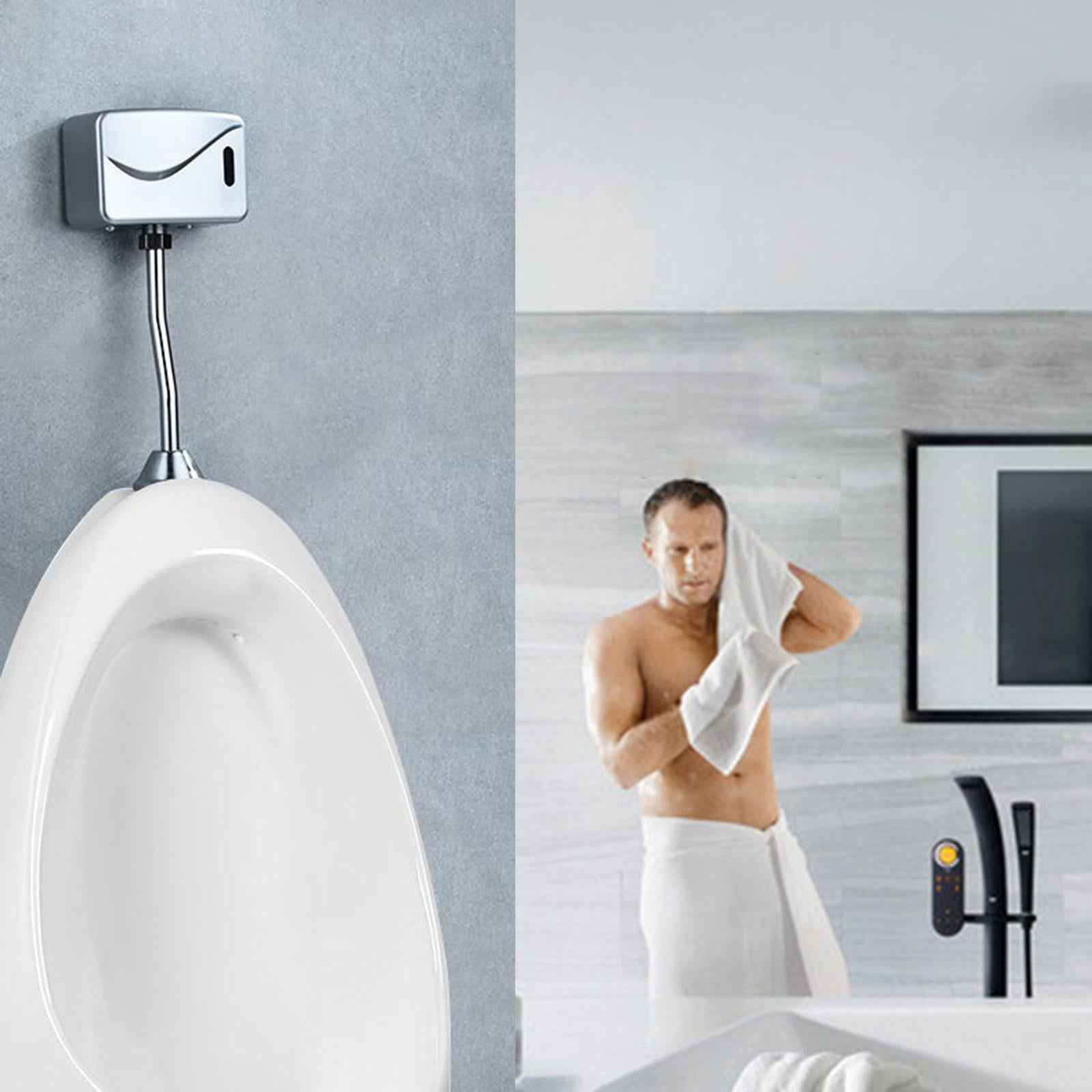 Automatic Urinal Sensor Flush Valve Bathroom Faucet Tap Wall Mounted Flusher