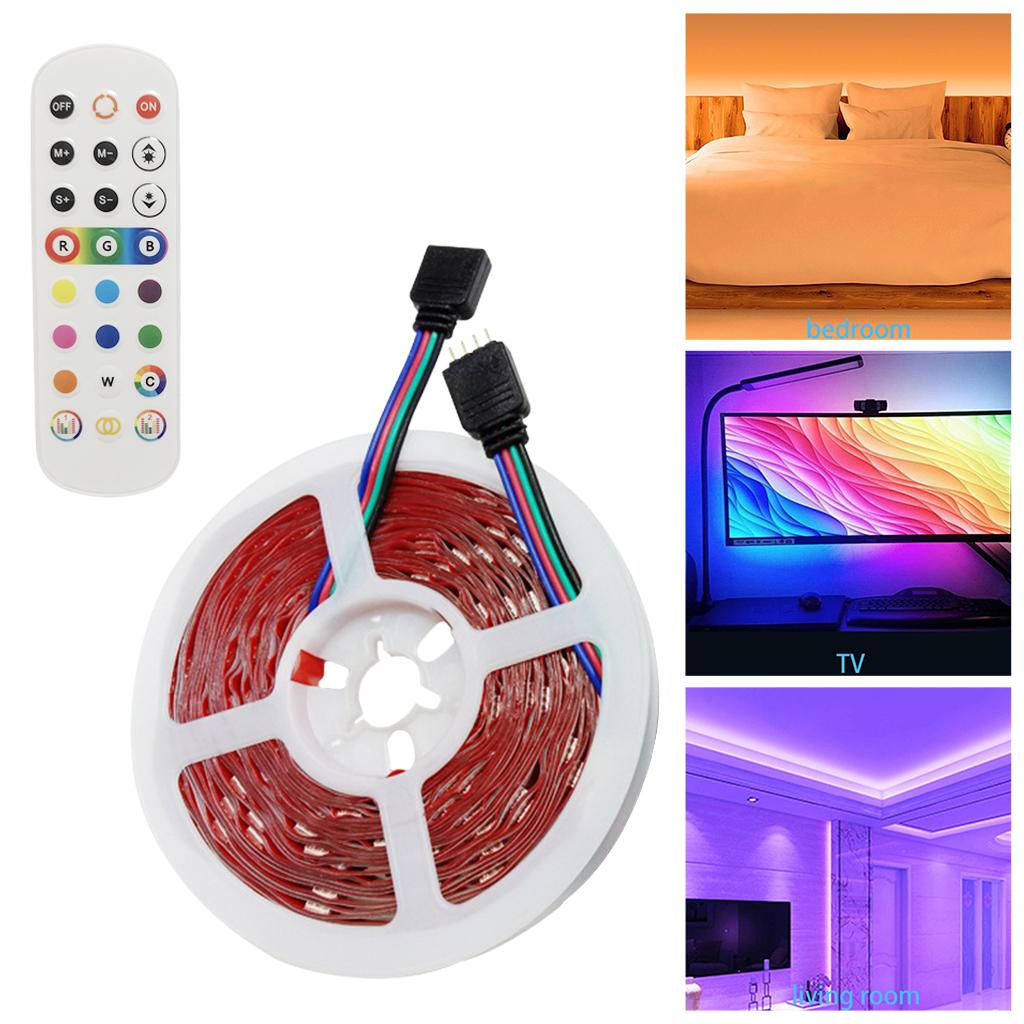 24 Key LED Strip Lights Music Sync APP Controller for Home Party Bar US Plug 10m