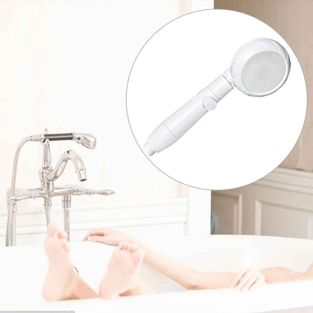Handheld Shower Head Bathroom Accessories High Pressure Showerhead with Hose White