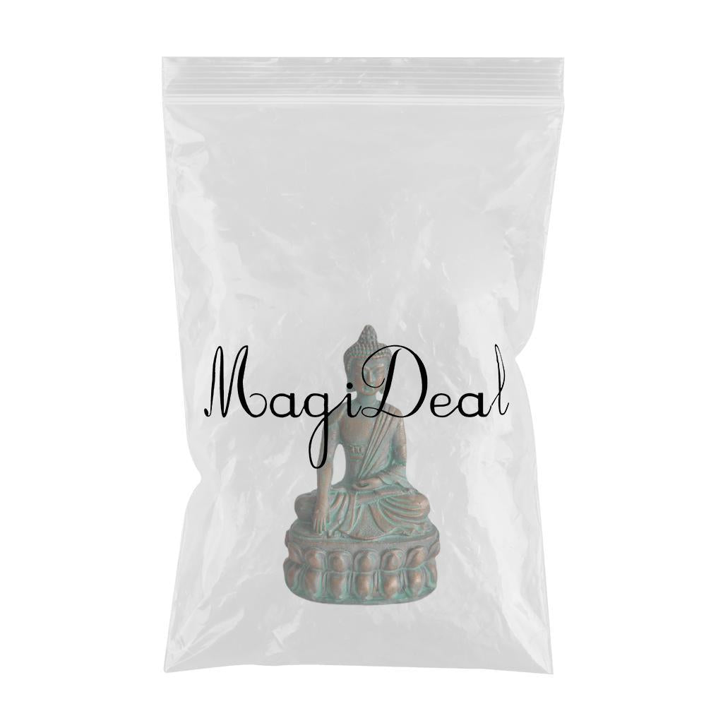 4xSANDSTONE BALCONY HOME GARDEN SMALL ZEN BUDDHA STATUE ORNAMENT DECORATIONS Bronze